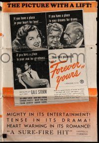 1a688 FOREVER YOURS pressbook '45 Gale Storm, Aubrey Smith, the picture you'll take to your heart!