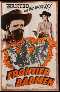 1a697 FRONTIER BADMEN pressbook R48 cool images of Robert Paige & cowgirl Anne Gwynne!