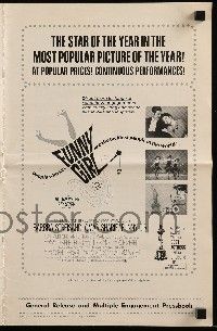 1a700 FUNNY GIRL pressbook '69 Barbra Streisand, Omar Sharif, directed by William Wyler!