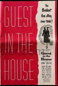 1a727 GUEST IN THE HOUSE pressbook '44 of mentally ill Anne Baxter & painter Ralph Bellamy!
