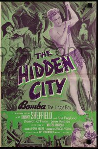 1a741 HIDDEN CITY pressbook '50 great images of Johnny Sheffield as Bomba the Jungle Boy!