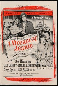 1a758 I DREAM OF JEANIE pressbook '52 romance, music & comedy of showboat days, blackface minstrels