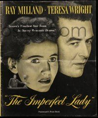 1a765 IMPERFECT LADY pressbook '46 Ray Milland & Teresa Wright, romance & suspense!