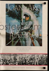1a775 JOAN OF ARC pressbook '48 classic images of Ingrid Bergman in full armor!