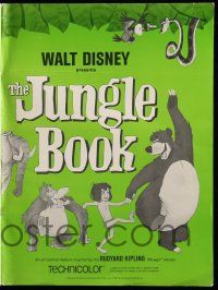 1a779 JUNGLE BOOK pressbook '67 Walt Disney cartoon classic, contains cool ad pad section!