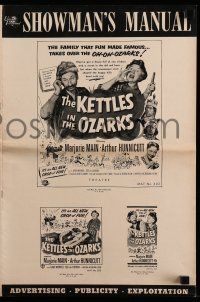 1a782 KETTLES IN THE OZARKS pressbook '56 Marjorie Main as Ma brews up a roaring riot in the hills!