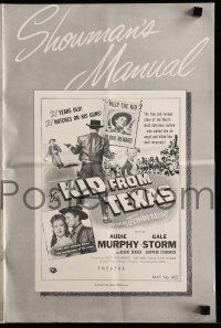 1a784 KID FROM TEXAS pressbook '49 Audie Murphy as Billy the Kid, Gale Storm!