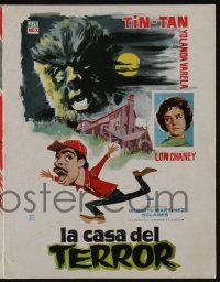 1a473 LA CASA DEL TERROR Spanish pressbook '61 Lon Chaney Jr., wacky Mexican horror sci-fi!