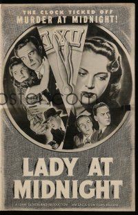 1a796 LADY AT MIDNIGHT pressbook '48 the prize was one million dollars, the price was murder!