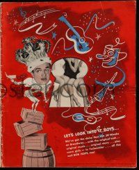 1a814 LOUISIANA PURCHASE pressbook '41 Bob Hope, Vera Zorina & sexy girls + cool die-cut cover!