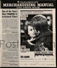 1a817 LOVE WITH THE PROPER STRANGER pressbook '64 romantic images of Natalie Wood & Steve McQueen!