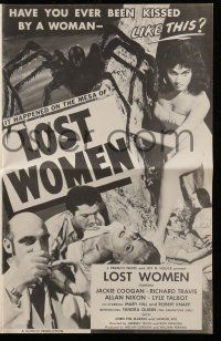 1a835 MESA OF LOST WOMEN pressbook '52 grown up Jackie Coogan vs super women who kissed & killed!