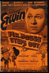 1a844 MR BOGGS STEPS OUT pressbook '38 beans, barrels & blondes buzzed Stuart Erwin into a fortune!