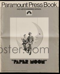 1a869 PAPER MOON pressbook '73 great image of smoking Tatum O'Neal with dad Ryan O'Neal!