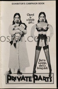 1a877 PRIVATE PARTS pressbook '72 Paul Bartel directed horror comedy, she's a living doll!