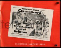 1a888 RIVER OF NO RETURN pressbook '54 Robert Mitchum & sexy Marilyn Monroe, Otto Preminger!