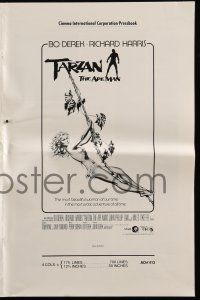 1a922 TARZAN THE APE MAN pressbook '81 directed by John Derek, artwork of sexy Bo Derek!