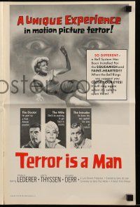 1a927 TERROR IS A MAN pressbook '59 H.G. Wells, a unique experience in motion picture terror!
