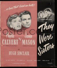 1a932 THEY WERE SISTERS pressbook '46 James Mason, Phyllis Calvert, English romance!