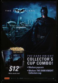 1b006 DARK KNIGHT Aust 1sh '08 Christian Bale as Batman, collector's cup combo!