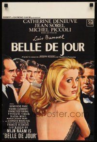 1b061 BELLE DE JOUR Belgian '67 Luis Bunuel, close up of sexy Catherine Deneuve!