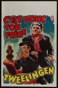 1b074 OUR RELATIONS Belgian R50s wacky different art of Stan Laurel & Oliver Hardy!