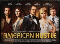 1b097 AMERICAN HUSTLE British quad '13 Christian Bale, Cooper, Amy Adams, Jennifer Lawrence!