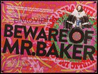 1b098 BEWARE OF MR. BAKER British quad '13 drummer Ginger Baker's career, Clapton!