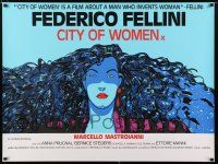 1b104 CITY OF WOMEN British quad '81 Federico Fellini's La Citta delle donne, different art!