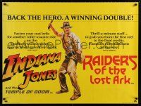 1b117 INDIANA JONES & THE TEMPLE OF DOOM/RAIDERS OF THE LOST ARK British quad '80s action!