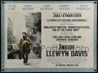1b118 INSIDE LLEWYN DAVIS advance DS British quad '13 Coen brothers, Oscar Isaac in the title role!