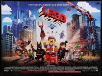 1b121 LEGO MOVIE advance DS British quad '14 the story of a nobody who saved everybody!