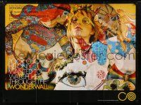 1b149 WONDERWALL 2-sided British quad '69 Jane Birkin, LSD, cool fold-out pressbook poster!