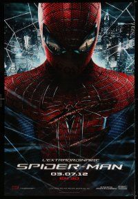1b038 AMAZING SPIDER-MAN teaser DS Canadian 1sh '12 Andrew Garfield over city!