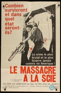 1b036 TEXAS CHAINSAW MASSACRE French Canadian '74 Tobe Hooper cult classic slasher horror!