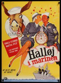 1b779 FRANCIS IN THE NAVY Danish '59 art of sailor Donald O'Connor & Martha Hyer + talking mule!