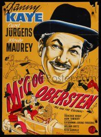 1b807 ME & THE COLONEL Danish '58 Danny Kaye in a dual role, wacky Gaston artwork!