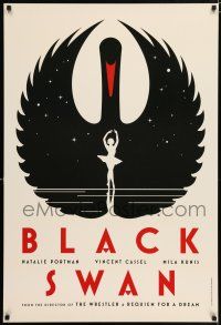 1b089 BLACK SWAN teaser DS English 1sh '10 Natalie Portman, white dancer in swan art by La Boca!