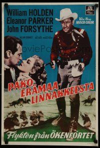 1b172 ESCAPE FROM FORT BRAVO Finnish '54 William Holden, Eleanor Parker, John Sturges directed!