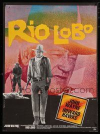 1b056 RIO LOBO French 23x31 '71 Howard Hawks, Give 'em Hell, John Wayne, great cowboy image!