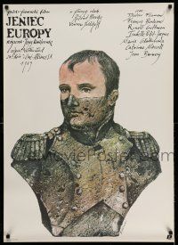 1b249 JENIEC EUROPY Polish 27x37 '89 cool Andrezj Pagowski bust of Napoleon artwork!