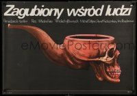 1b271 PROPAVSHIYE SREDI ZHIVYKH Polish 26x38 '82 Vladimir Fetin, Jakub Erol art of pipe skull!