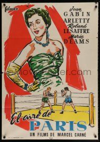 1b029 AIR OF PARIS Spanish '55 Marcel Carne's L'air de Paris, art of Jean Gabin & Lesaffre!