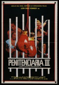 1b035 PENITENTIARY 3 Spanish '87 Jamaa Fanaka prison martial arts, Leon Isaac Kennedy!