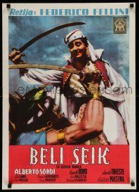 1b512 WHITE SHEIK Yugoslavian 20x28 '61 Federico Fellini's Lo Sceicco Bianco!