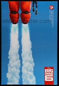 1c100 BIG HERO 6 advance DS 1sh '14 Walt Disney CGI superhero action flying through blue sky!