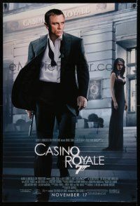 1c143 CASINO ROYALE advance DS 1sh '06 Daniel Craig as James Bond & sexy Eva Green!