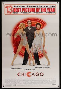 1c154 CHICAGO 1sh '02 Renee Zellweger & Catherine Zeta-Jones, Richard Gere, 13 AA nominations!