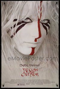 1c166 CLAN OF THE CAVE BEAR 1sh '86 fantastic image of Daryl Hannah in tribal make up!