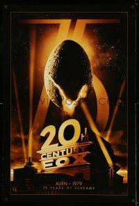 1c007 20TH CENTURY FOX 75TH ANNIVERSARY 27x40 commercial poster '10 image of Alien egg hatching!